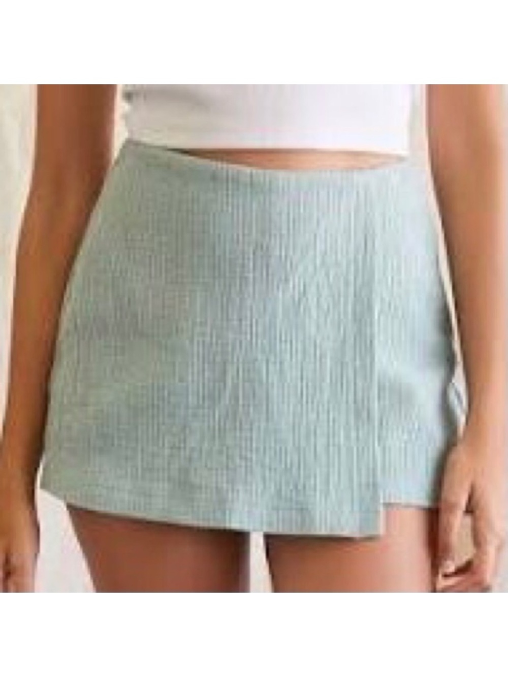 FOREVER 21 Textured Cotton Skort XL NEW NWT